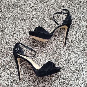 Guilty Soles Annie Velvety 5 Inch Stiletto Platform Heel Sandals Size US 10